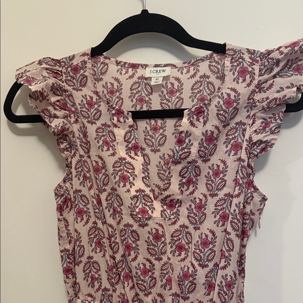 J. Crew Pink and Purple Floral Dress